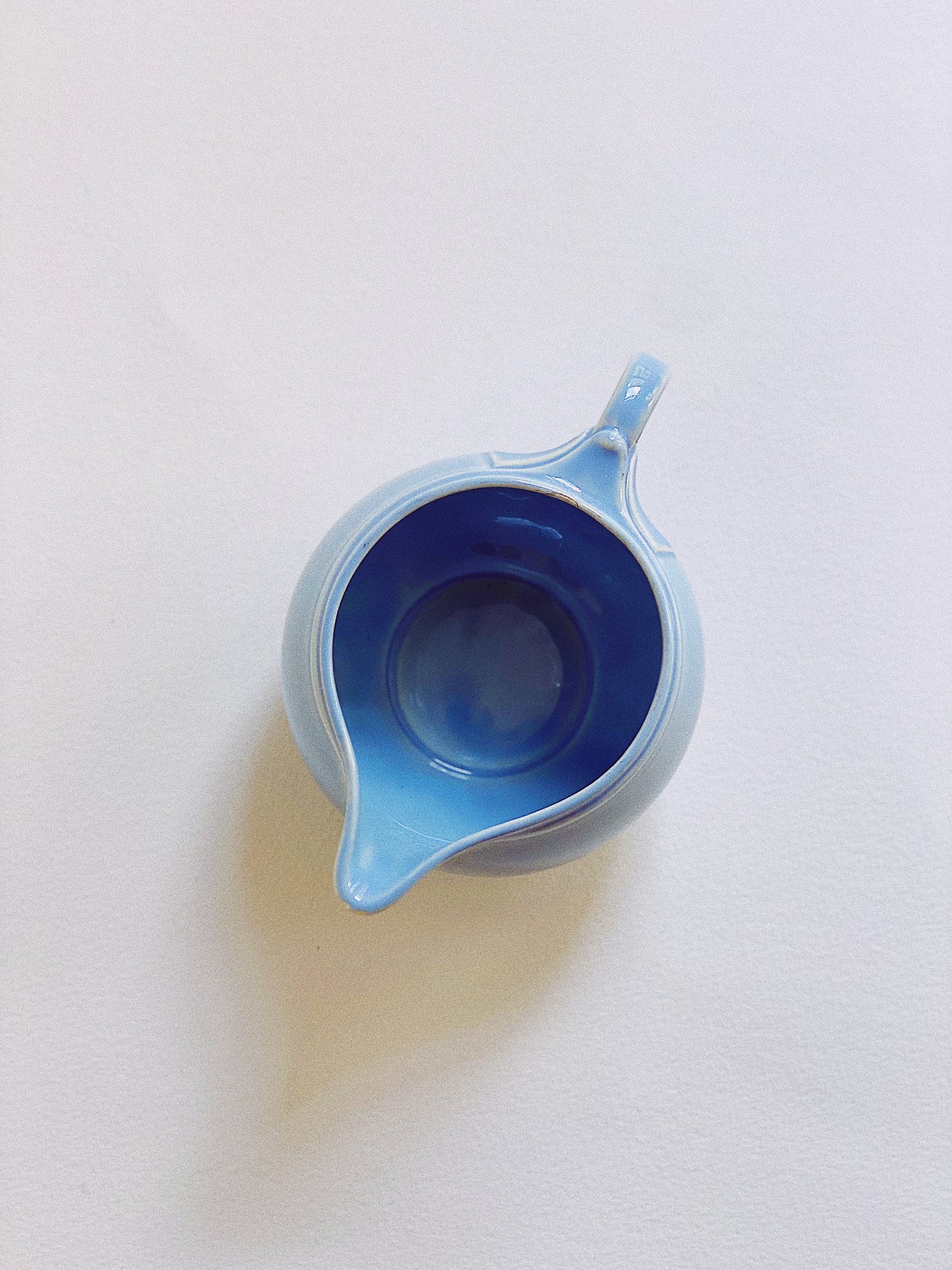 Blue Ceramic "Lu Ray" Creamer