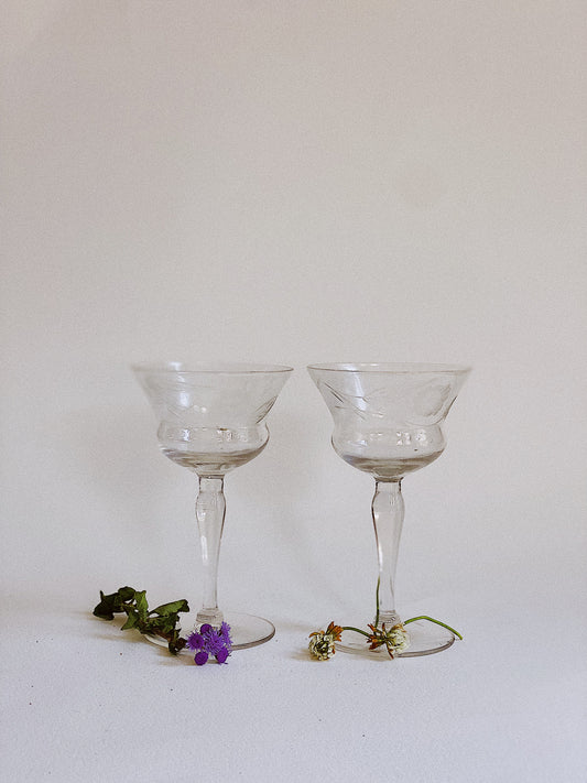 Engraved Vintage Glasses (Set of 2)