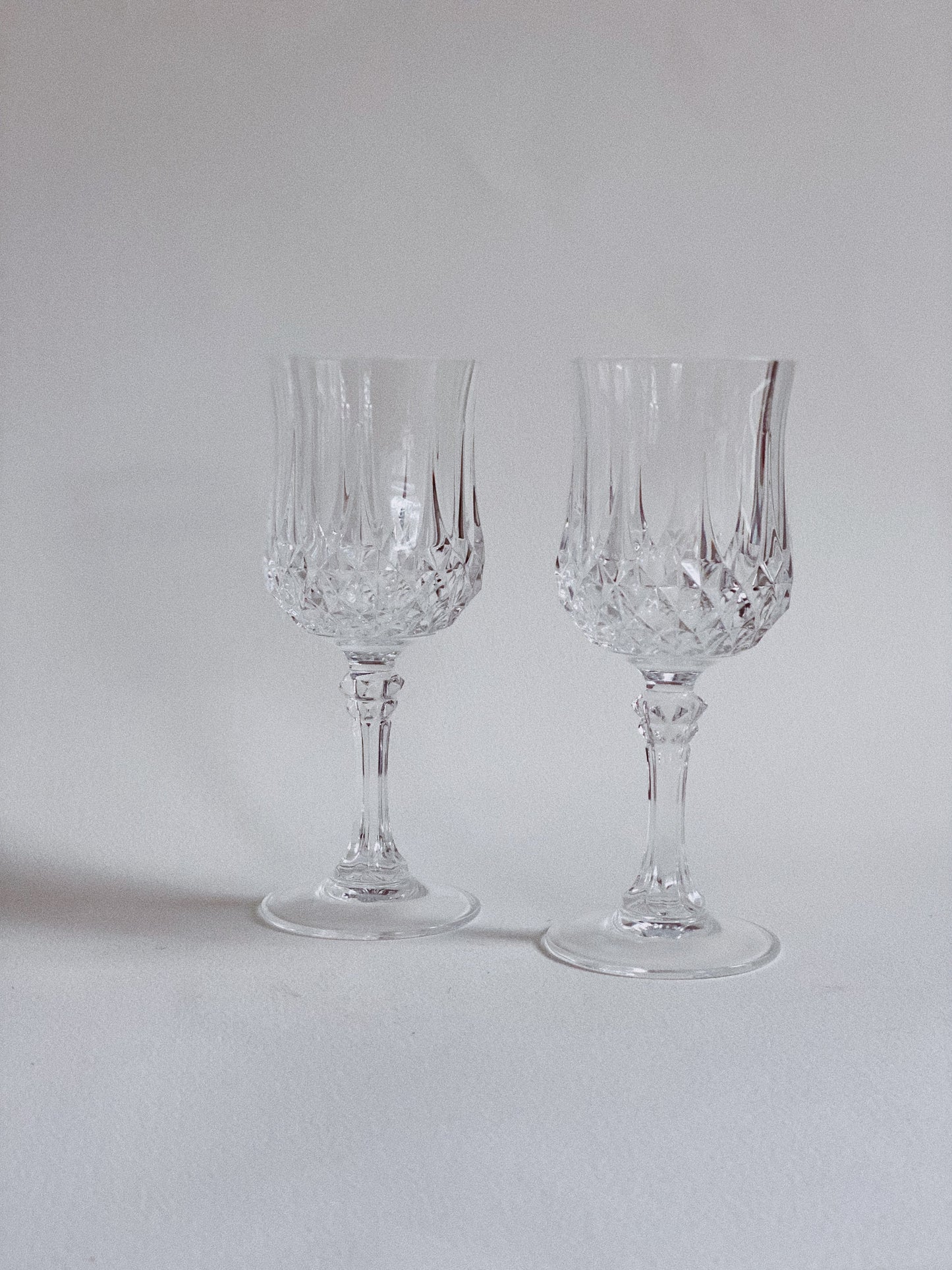 Stemmed Crystal Glasses (Set of 2)