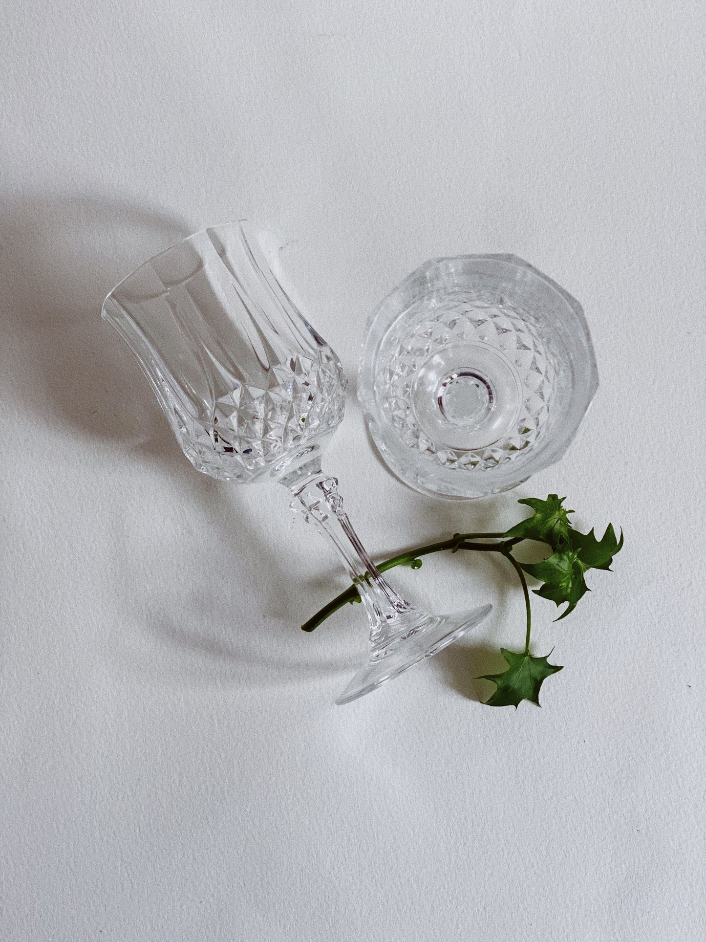 Stemmed Crystal Glasses (Set of 2)