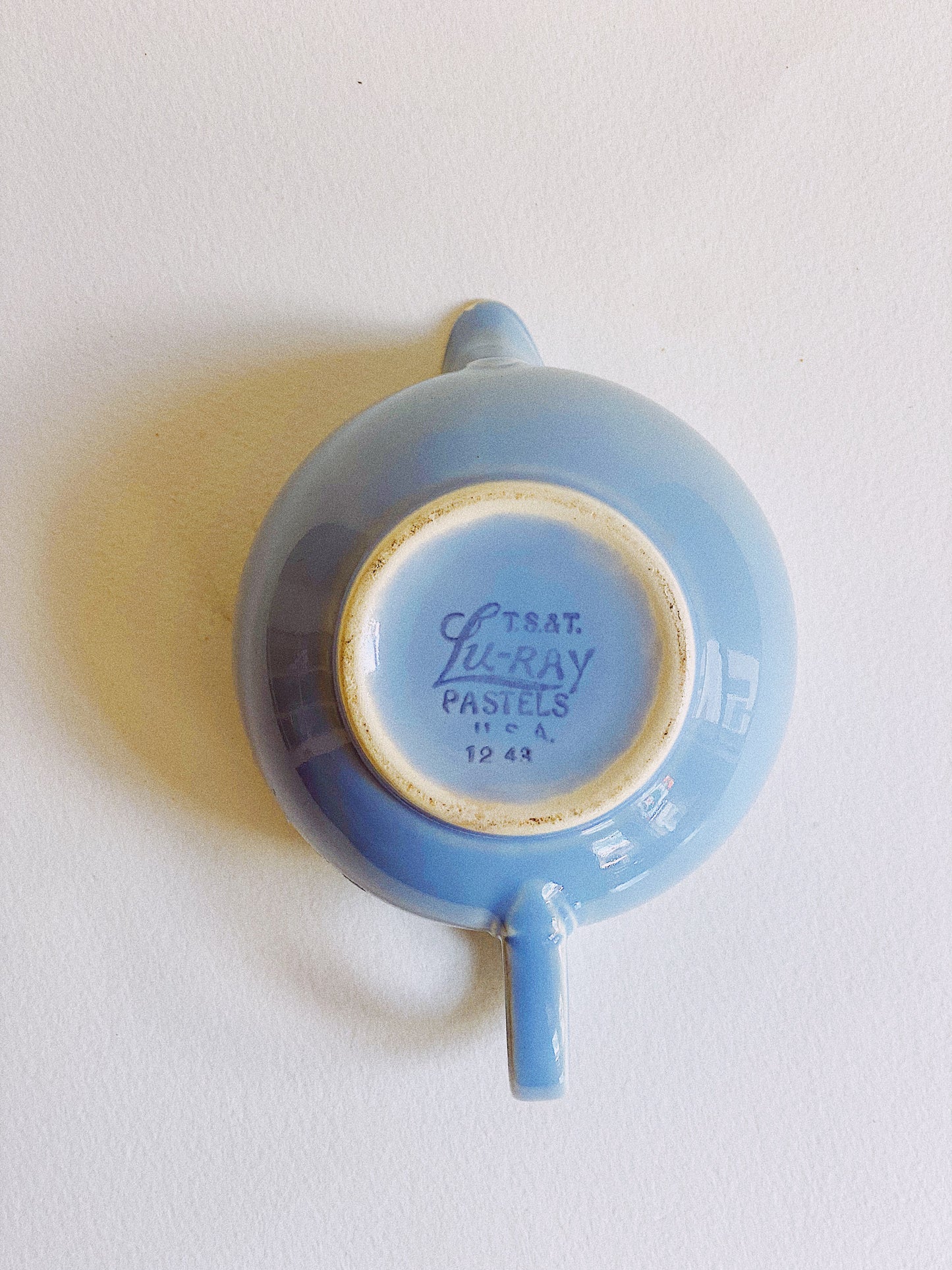 Blue Ceramic "Lu Ray" Creamer