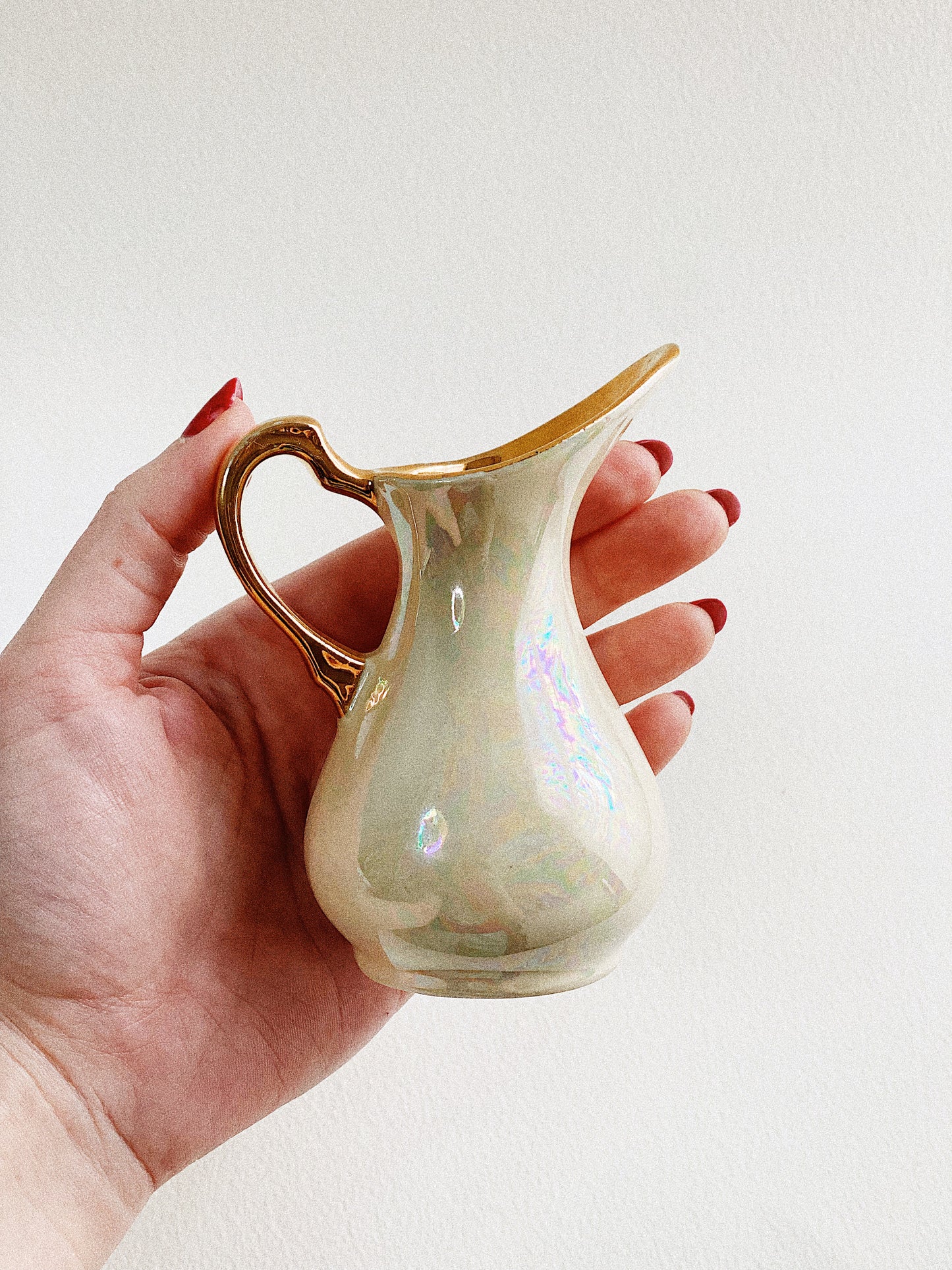 Mini Holographic Lusterware Pitcher